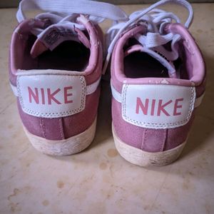 Pink Suede Nike Blazer Low