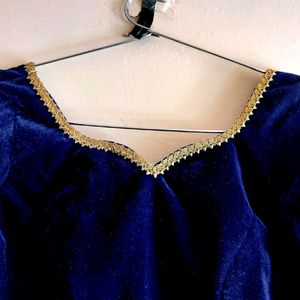 Velvet Fully Stitchd Lehnga Choli With Dupata