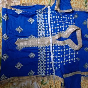Royal Blue Embroidery Kurti