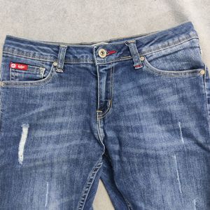 Mid Rise Mild-Distressed Jean