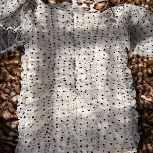 Shein Polkadot Mesh Dress