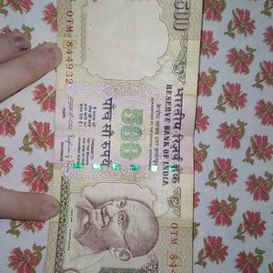 Old 500 Rs Note.