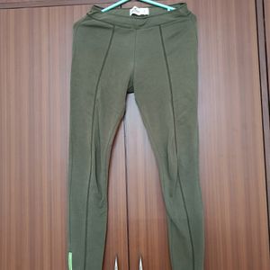 Hollister Olive Ankle Zip Trackpant