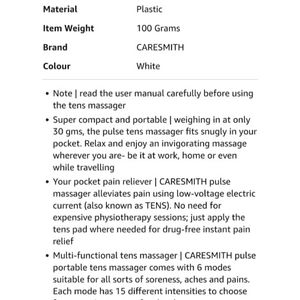 CARESMITH Pulse TENS Physiotherapy Massager