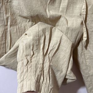 Beige New Ethnic Trousers