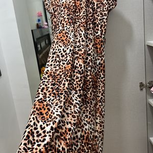 Branded  Leopard Print Gown