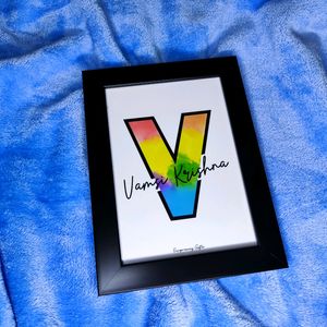 Alphabet Name Digital Art Frame (5x7in)