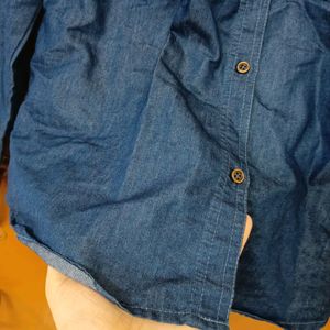 Blue Denim Shirt For Girls