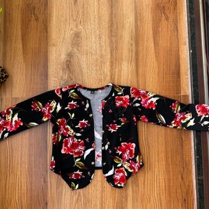 Floral Shrug With Bow