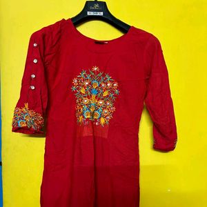 Red Kurta For Women