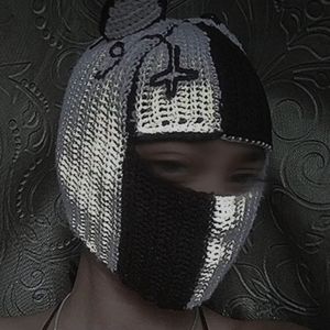 Monochrome Crochet Balaclava