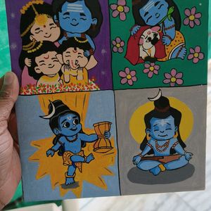 Mahadev Animated Canvas Painting