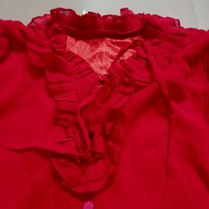 Red Coloured Tshirt With Astar Inside