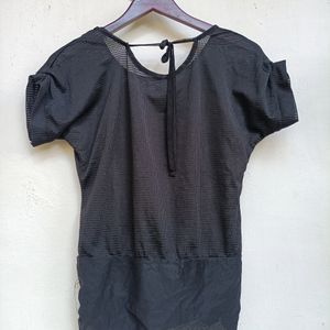 Black See Through Be-dazzeled Top