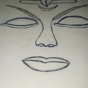 Mahakal Face Drawing