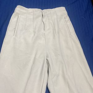 Women Formal Trousers Cream Colour