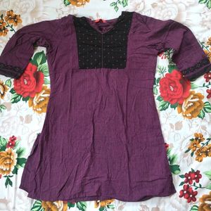 Lavander Cotton Kurtha | Size XL