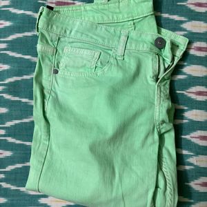 Neon Green Slim Fit Jeans
