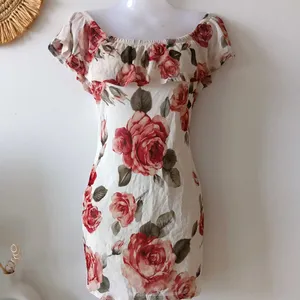 Chocolate Floral Offshoulder Dress From USA