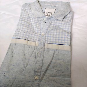 Men Party Wear Shirt - Solid Light Blue