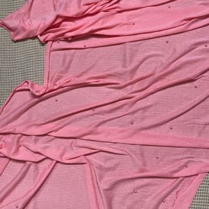 Baby Pink Stretchable Stole