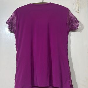 Lace & Sequins Work Blouse