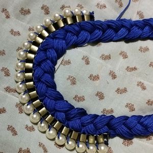 Thread With White Beats Necklace