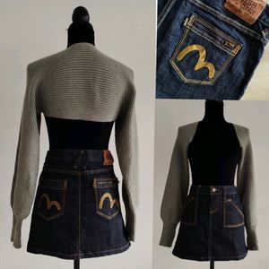 Evisu Rare Vintage Mini Skirt