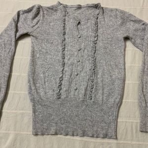 Korean Grey Sweater Top