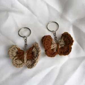 Cute Crochet Butterfly Keychain!