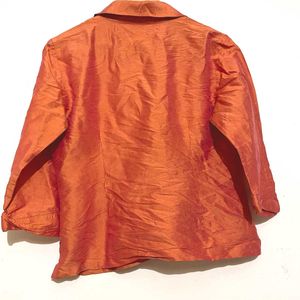 Silk Imported Orange Shirt By SLB