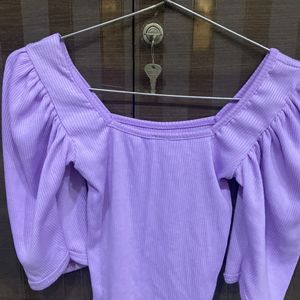 Lavender Color Cute Top