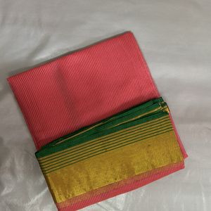 Simple Pink Fancy Saree