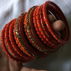 Orange bangles set