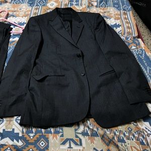 Coat 42"With Pants34",peter England,brownish Black