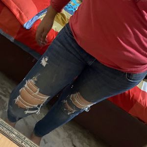 Zara Damage Jeans