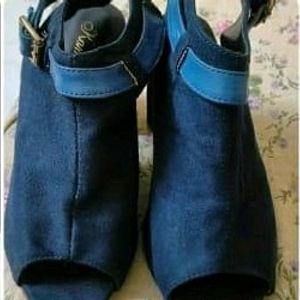 Navy Blue Ankle Length Heels