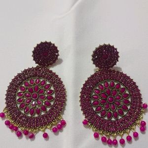 Magenta Earings