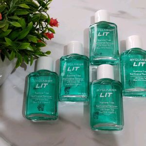 Combo Of 5 Myglamm LIT - Nail Enamel Remover 150ML