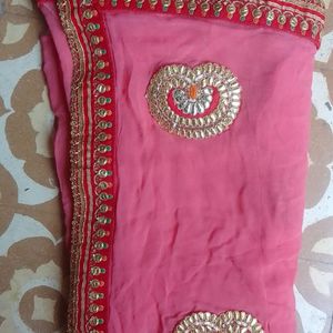 Fix Price Grab Fast Heavy Gota Patti Saree Unused