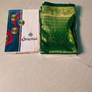 Pure Banarasi Silk Copper Zaree Pattu Saree