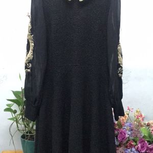 Black N Gold design Dress