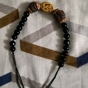 Om Bracelet With 2 Pach Mukhi Rudraksh