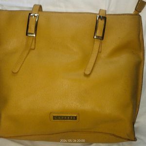 Casual Hand Bag For Womens Yellow Colour