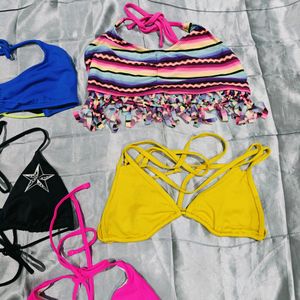 Combo Of 5 Imported Halter Neck Bra