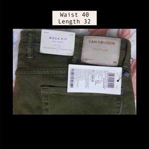 Men Van Heusen Skinny Jeans Olive