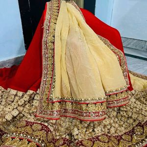 Heavy embroidered Lehenga saree