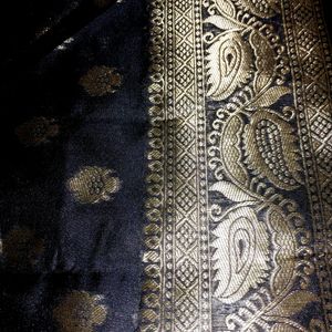 Black colour Banarasi Saree