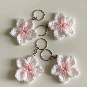 Flower Crochet Keychain