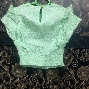 Pure Cotton Frill Top For Kids